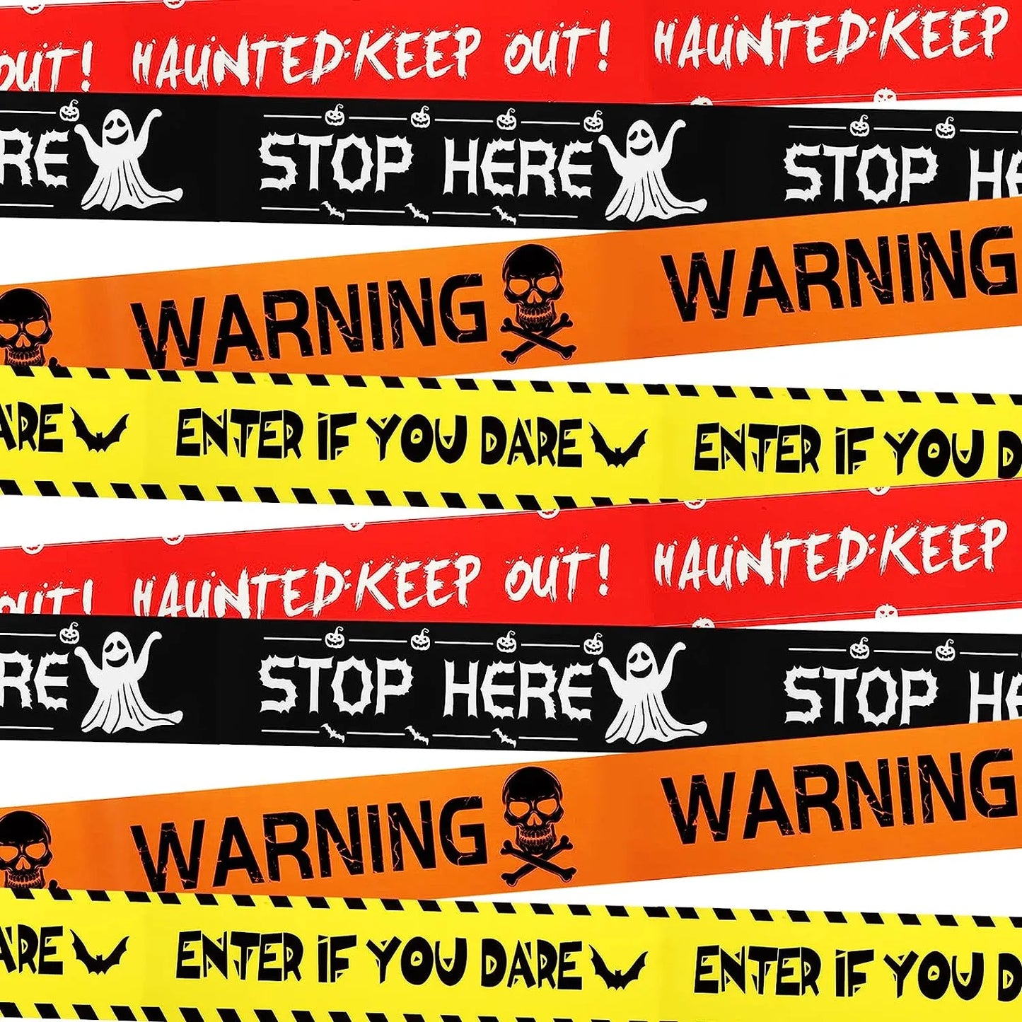 2023 Halloween Decoration Warning Tape Signs Halloween Prop Window Party Danger Warning Lline Halloween Decor Fright Tape Bundle